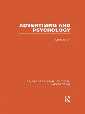 cover image of Advertising and Psychology (RLE Advertising)